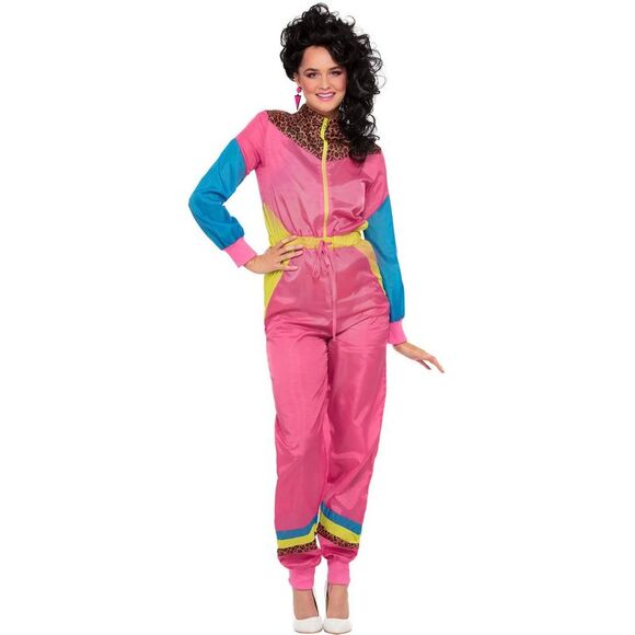 Smiffys Womens/Ladies 80s Colour Block Costume Ski Suit / Pink/Multicolored Costumes